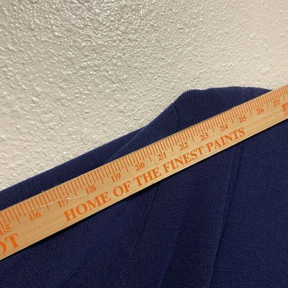 vtg merino wool sweater small classiques navy blue adult made in hong kong tt - Picture 12 of 13